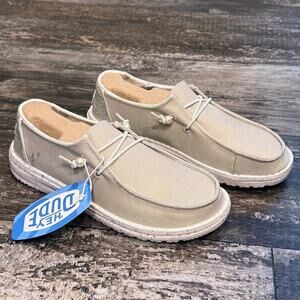 Hey Dude Loafers Shoes Womens Size 6 Ivory Wendy Celestial Shine Beach Comfy NEW